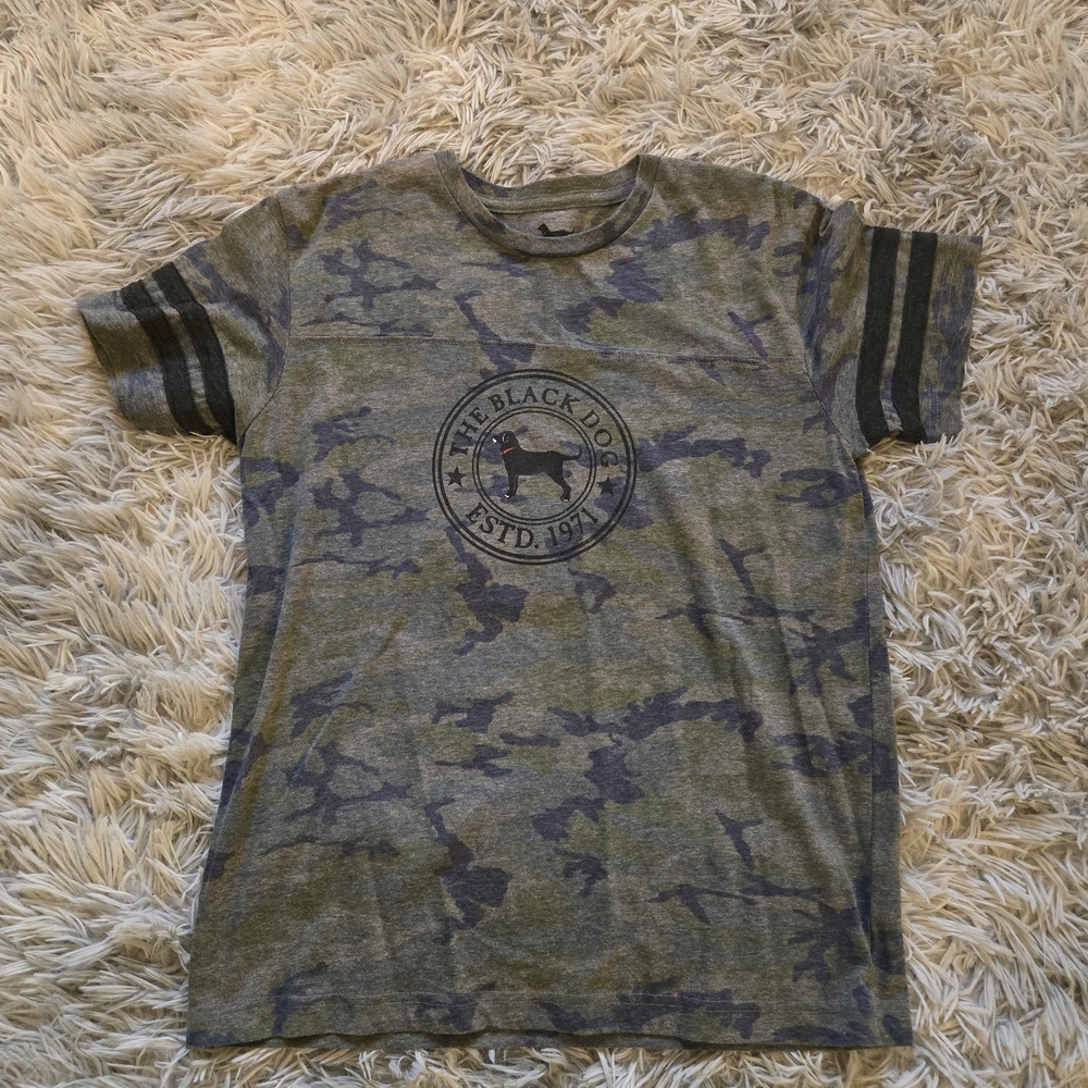 The Black Dog Kids Camo T-Shirt - Green and Blue